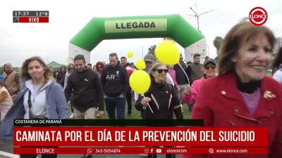 Caminata en Paran&aacute; por el D&iacute;a de la prevenci&oacute;n del Suicidio